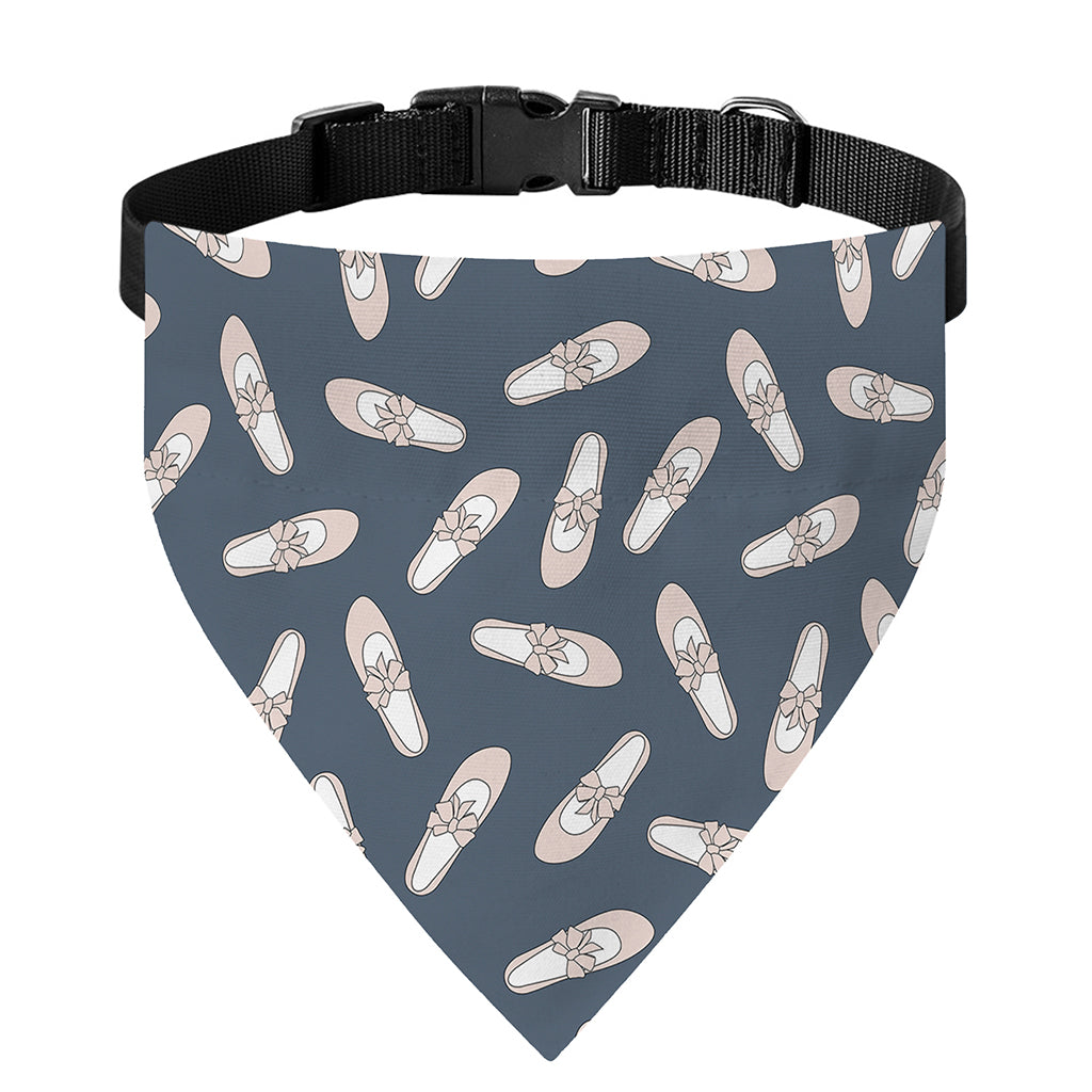 Pink Ballet Shoes Pattern Print Over The Collar Dog Bandana