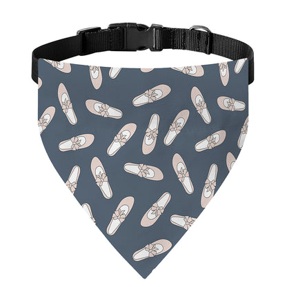 Pink Ballet Shoes Pattern Print Over The Collar Dog Bandana