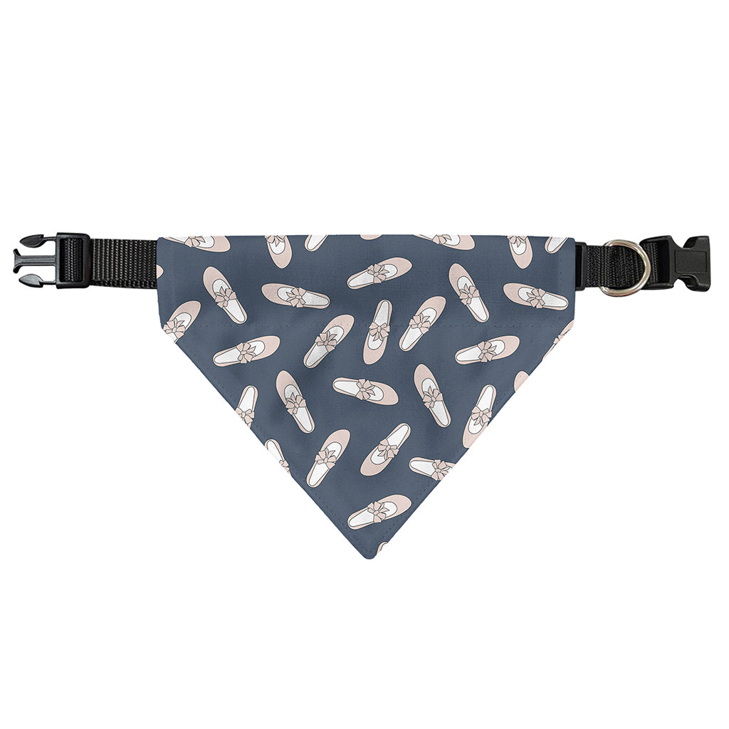 Pink Ballet Shoes Pattern Print Over The Collar Dog Bandana