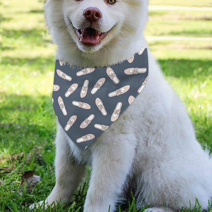 Pink Ballet Shoes Pattern Print Over The Collar Dog Bandana