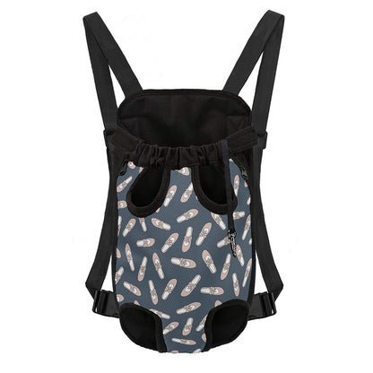 Pink Ballet Shoes Pattern Print Pet Carrier Backpack