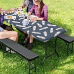 Pink Ballet Shoes Pattern Print Picnic Table Cover