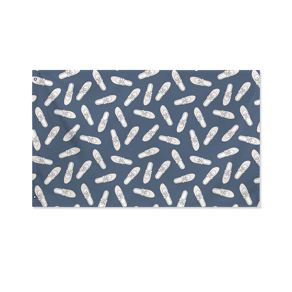 Pink Ballet Shoes Pattern Print Polyester Flag