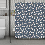 Pink Ballet Shoes Pattern Print Polyester Shower Curtain