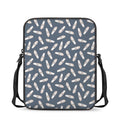 Pink Ballet Shoes Pattern Print Rectangular Crossbody Bag