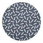Pink Ballet Shoes Pattern Print Round Blanket