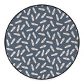 Pink Ballet Shoes Pattern Print Round Floor Mat