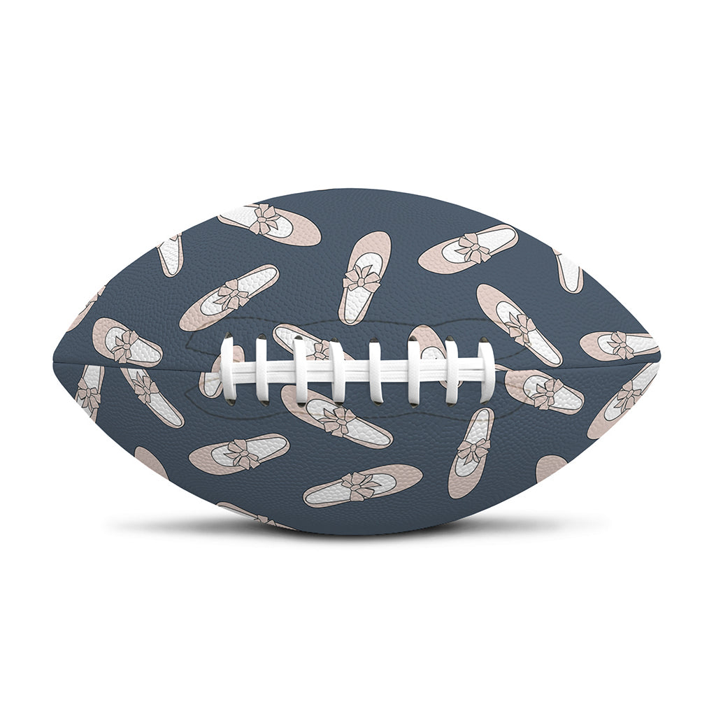 Pink Ballet Shoes Pattern Print Rugby Ball