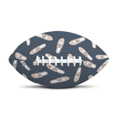 Pink Ballet Shoes Pattern Print Rugby Ball