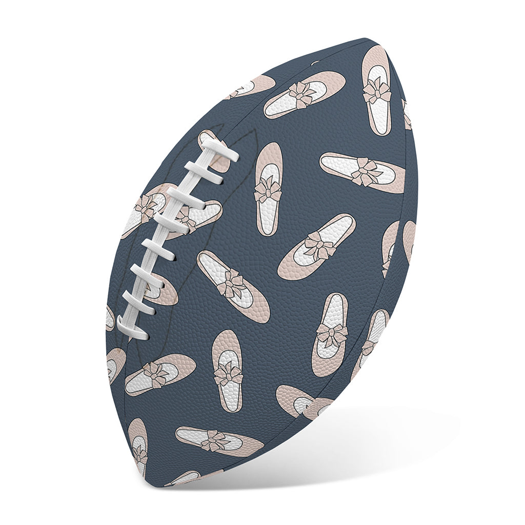 Pink Ballet Shoes Pattern Print Rugby Ball
