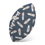 Pink Ballet Shoes Pattern Print Rugby Ball