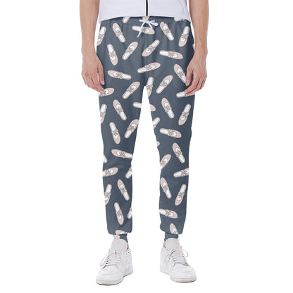 Pink Ballet Shoes Pattern Print Scuba Joggers