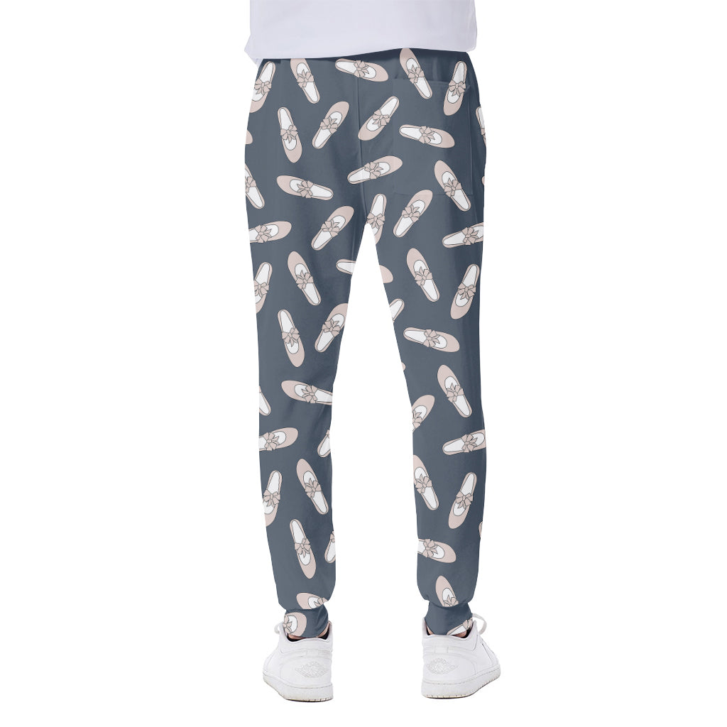 Pink Ballet Shoes Pattern Print Scuba Joggers