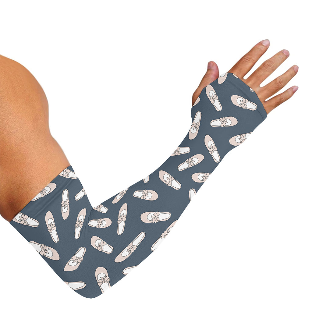 Pink Ballet Shoes Pattern Print Sun Protection Arm Sleeves