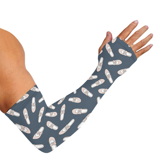Pink Ballet Shoes Pattern Print Sun Protection Arm Sleeves