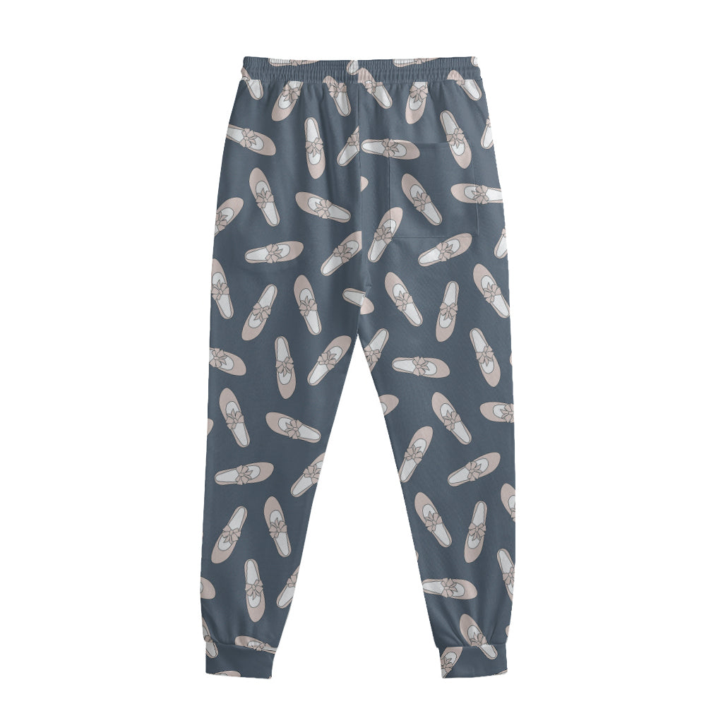 Pink Ballet Shoes Pattern Print Sweatpants