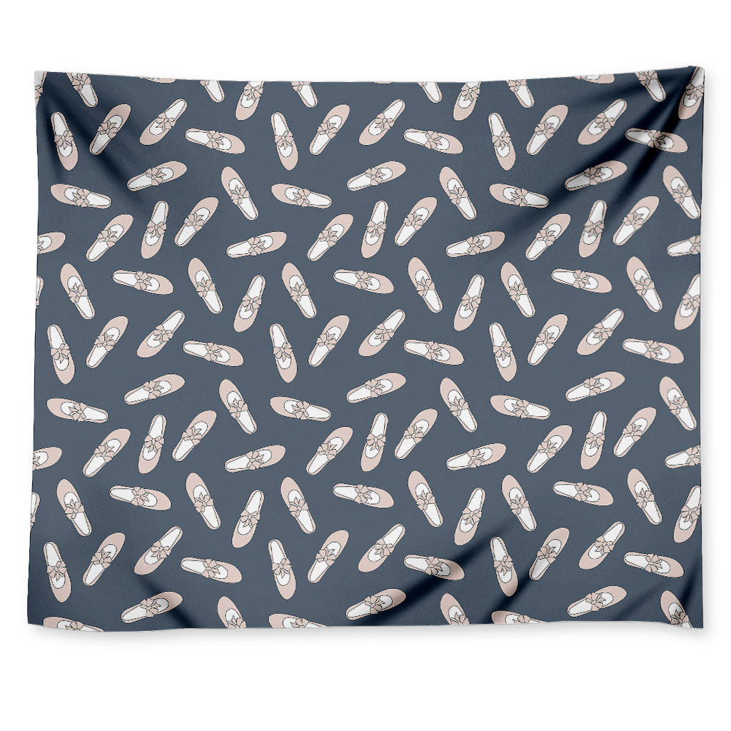 Pink Ballet Shoes Pattern Print Tapestry