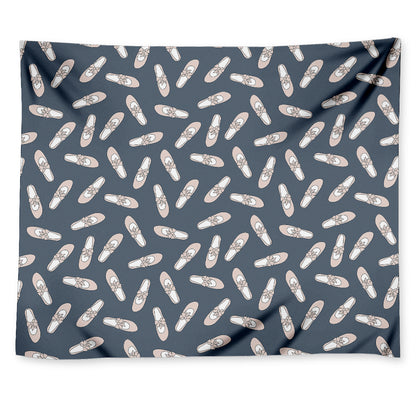 Pink Ballet Shoes Pattern Print Tapestry
