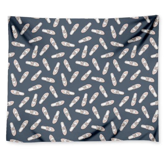 Pink Ballet Shoes Pattern Print Tapestry