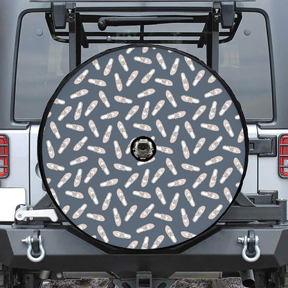 Pink Ballet Shoes Pattern Print Tire Cover With Camera Hole