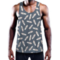 Pink Ballet Shoes Pattern Print Men's Workout Tank Top