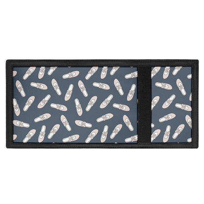 Pink Ballet Shoes Pattern Print Trifold Wallet