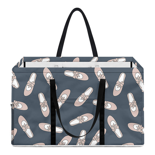 Pink Ballet Shoes Pattern Print Utility Tote Bag