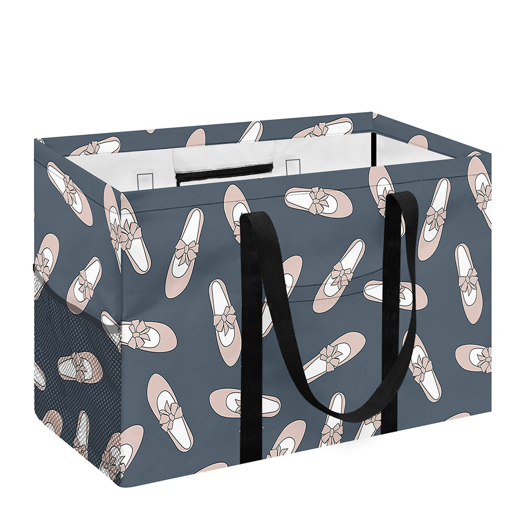 Pink Ballet Shoes Pattern Print Utility Tote Bag