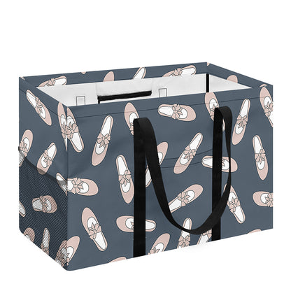 Pink Ballet Shoes Pattern Print Utility Tote Bag