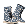 Pink Ballet Shoes Pattern Print Winter Boots