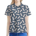 Pink Ballet Shoes Pattern Print Women's Polo Shirt