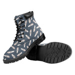Pink Ballet Shoes Pattern Print Work Boots