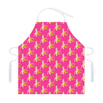 Pink Banana Pattern Print Adjustable Apron