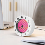 Pink Banana Pattern Print Alarm Clock