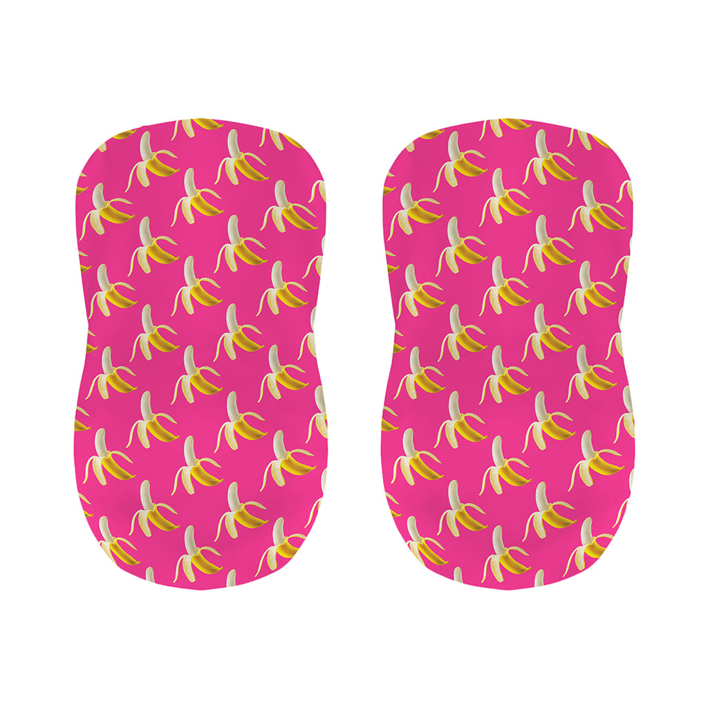 Pink Banana Pattern Print Bar Stool Covers