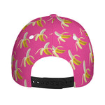 Pink Banana Pattern Print Baseball Cap