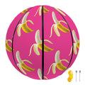 Pink Banana Pattern Print Basketball