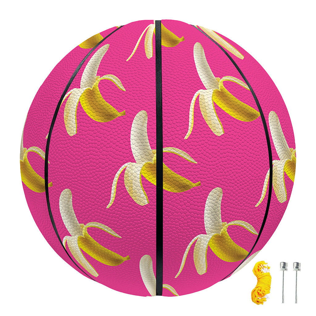 Pink Banana Pattern Print Basketball
