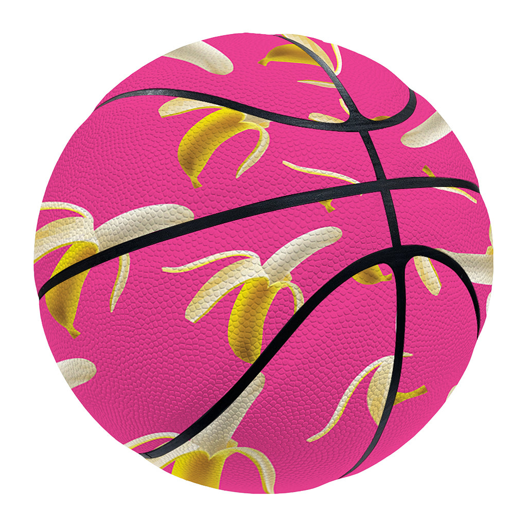 Pink Banana Pattern Print Basketball