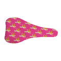 Pink Banana Pattern Print Bicycle Seat Cover