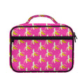 Pink Banana Pattern Print Briefcase Bible Bag