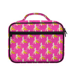 Pink Banana Pattern Print Briefcase Bible Bag