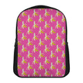 Pink Banana Pattern Print Casual Backpack