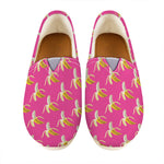 Pink Banana Pattern Print Casual Shoes