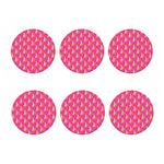 Pink Banana Pattern Print Coaster Set