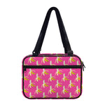 Pink Banana Pattern Print Double Strap Bible Bag