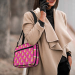 Pink Banana Pattern Print Double Strap Bible Bag