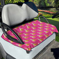 Pink Banana Pattern Print Golf Cart Seat Cover