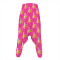 Pink Banana Pattern Print Hammer Pants