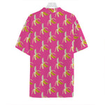 Pink Banana Pattern Print Hawaiian Shirt